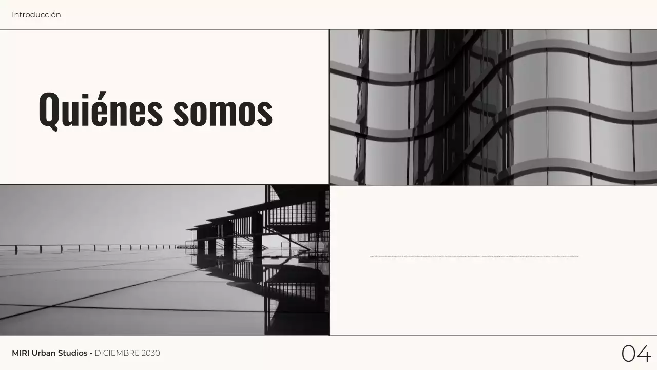 gris monocromo arquitectura moderna portafolio presentación