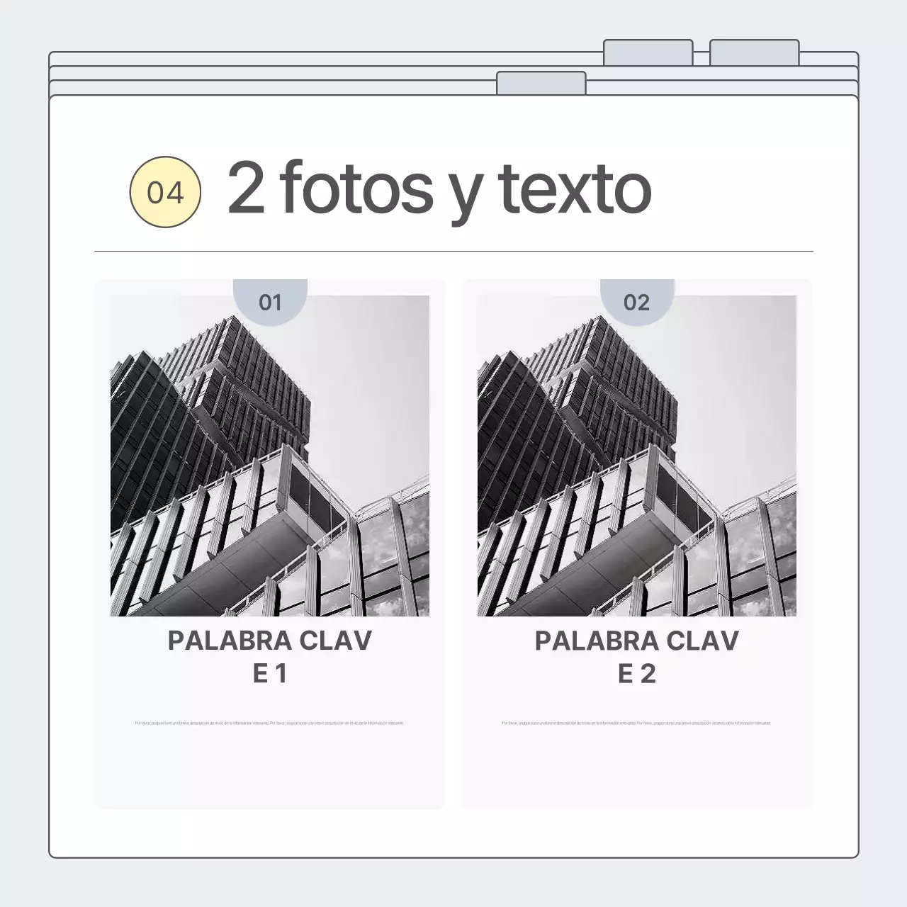 Promocione su empresa en gris y de forma sencilla