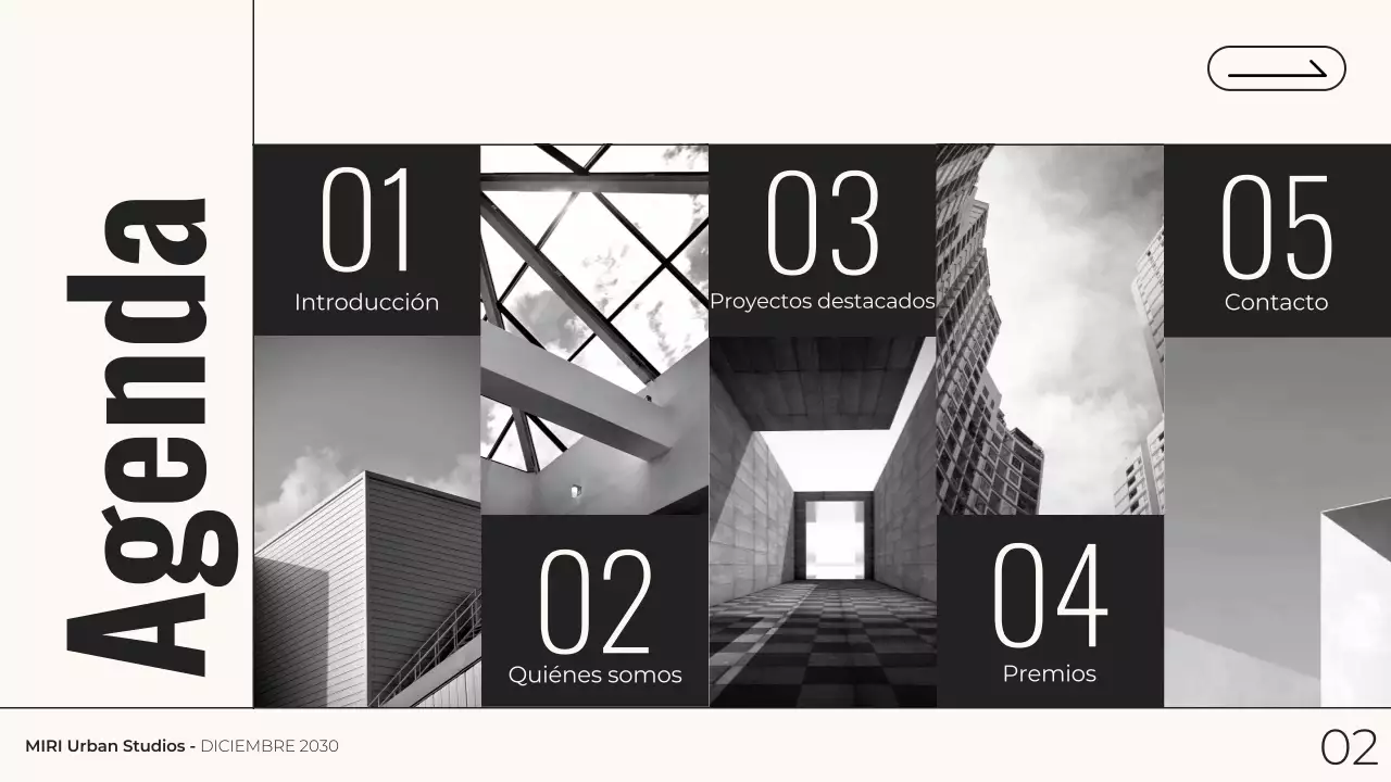 gris monocromo arquitectura moderna portafolio presentación