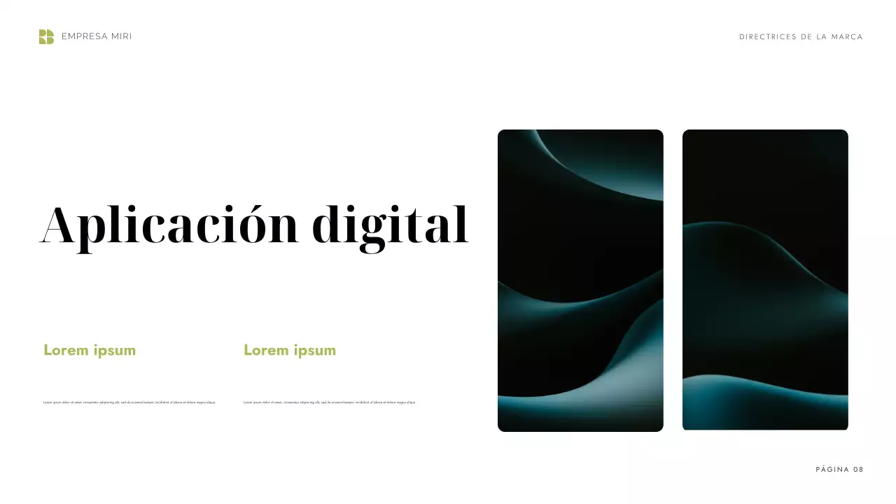 directrices de la marca green modern