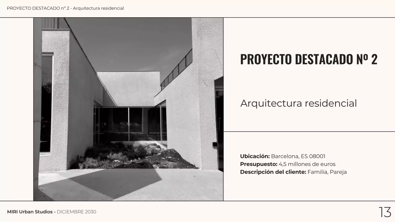 gris monocromo arquitectura moderna portafolio presentación