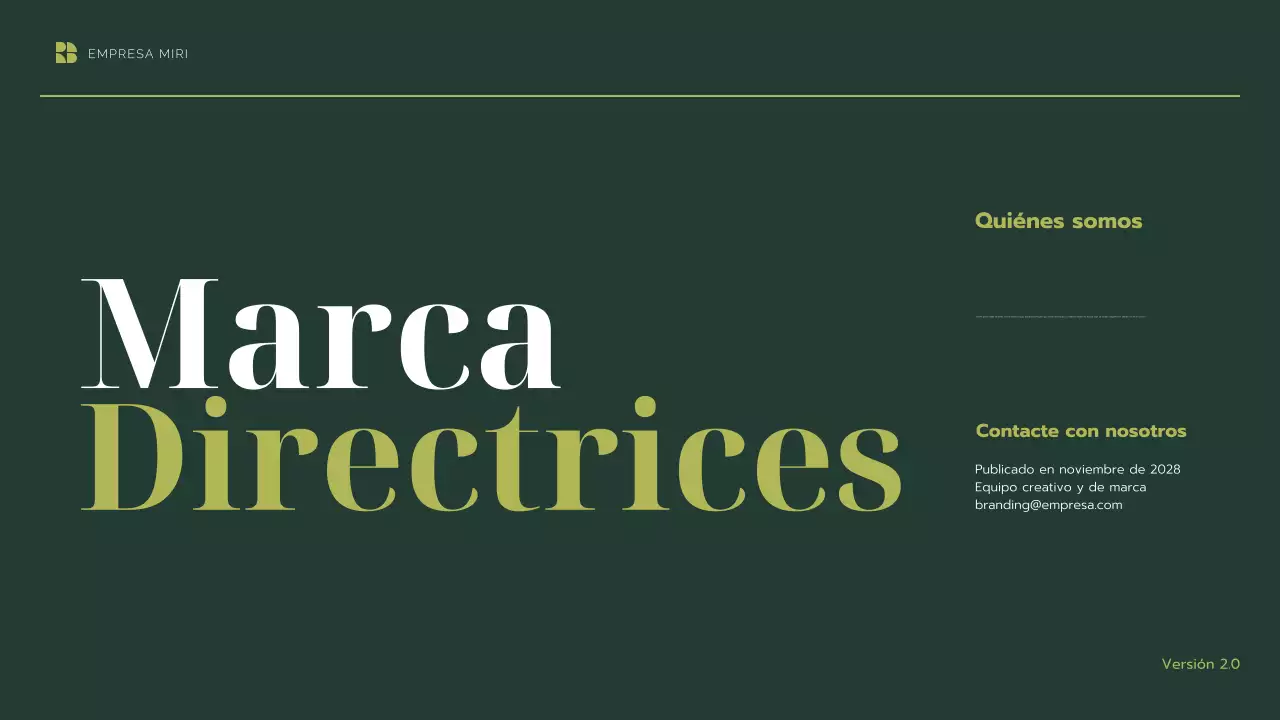 directrices de la marca green modern