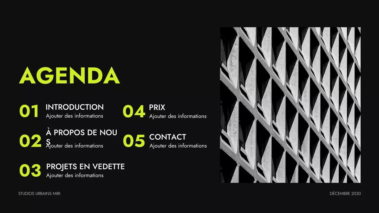 portefeuille d'architecture moderne en néon