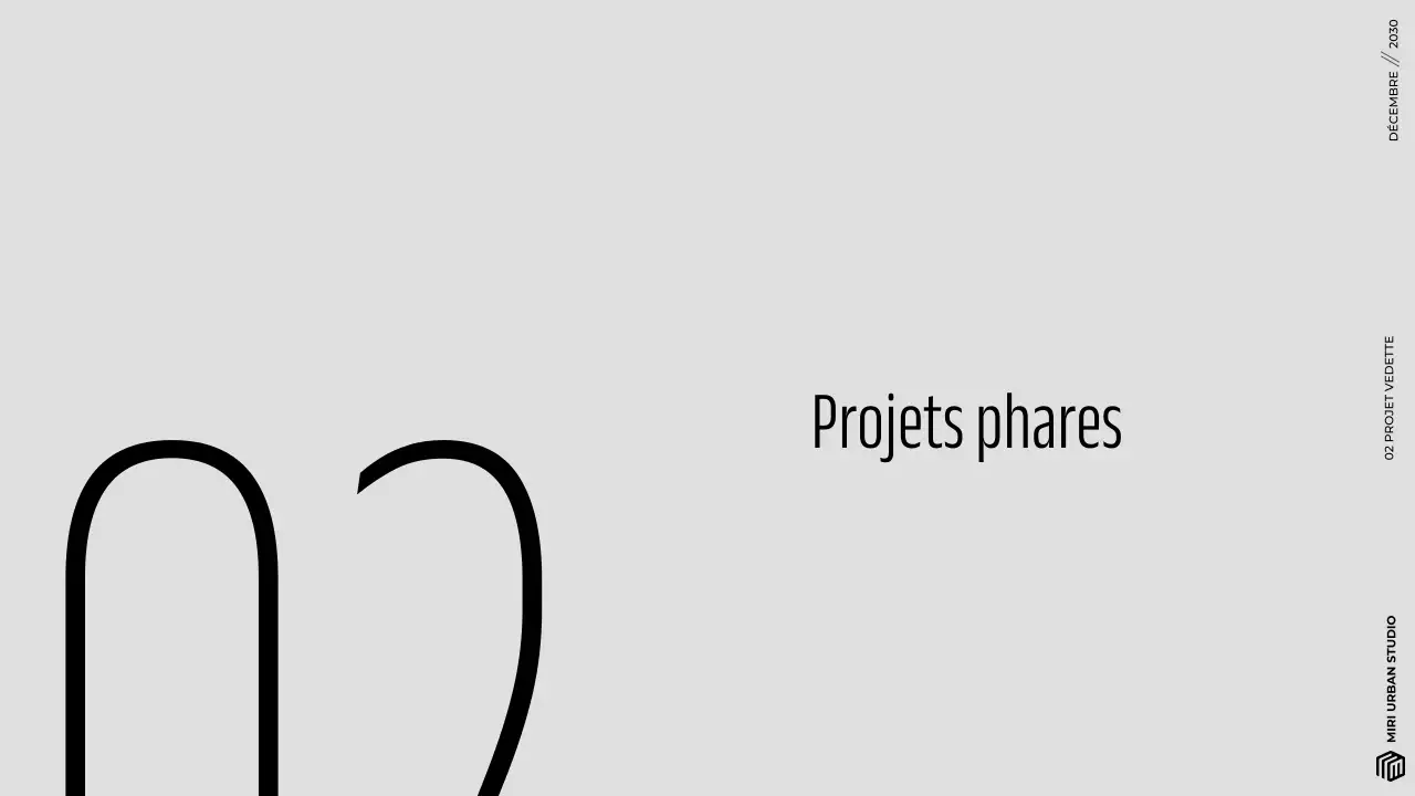 Présentation d'un portfolio d'architecture moderne, gris et minimaliste