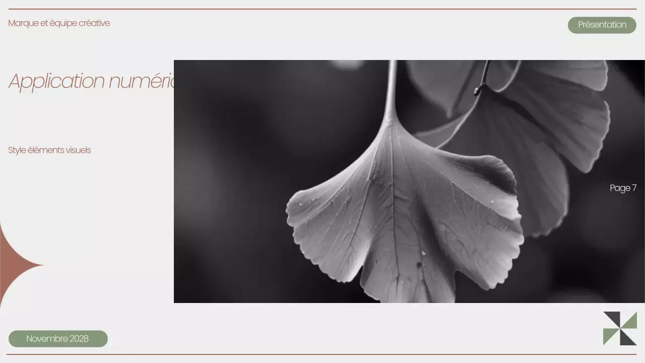 Présentation de la ligne directrice de la marque moderne grise