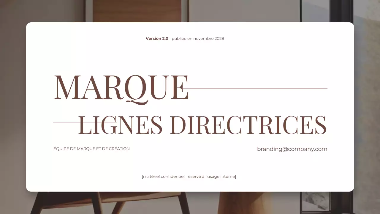 brown and beige elegant modern home and living brand guideline presentation