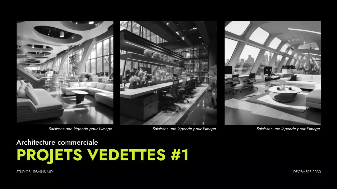 portefeuille d'architecture moderne en néon