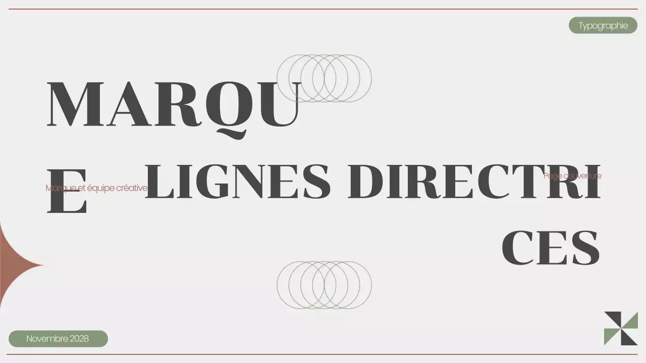 Présentation de la ligne directrice de la marque moderne grise