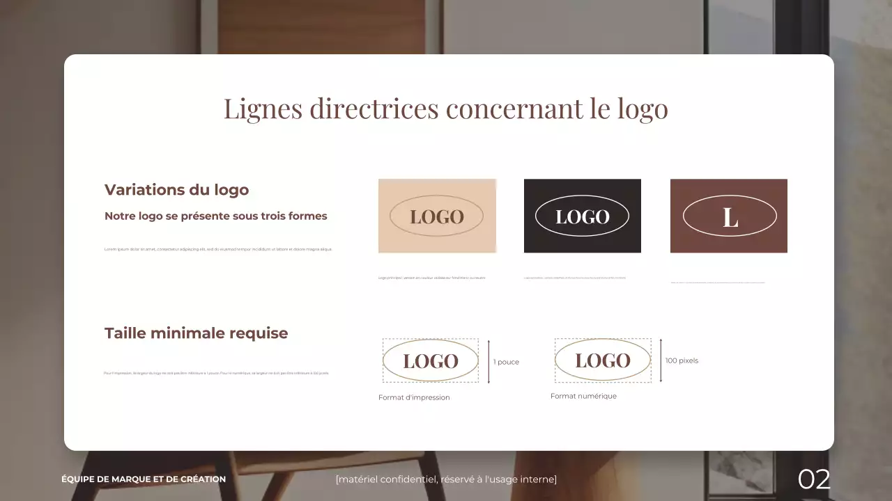 brown and beige elegant modern home and living brand guideline presentation