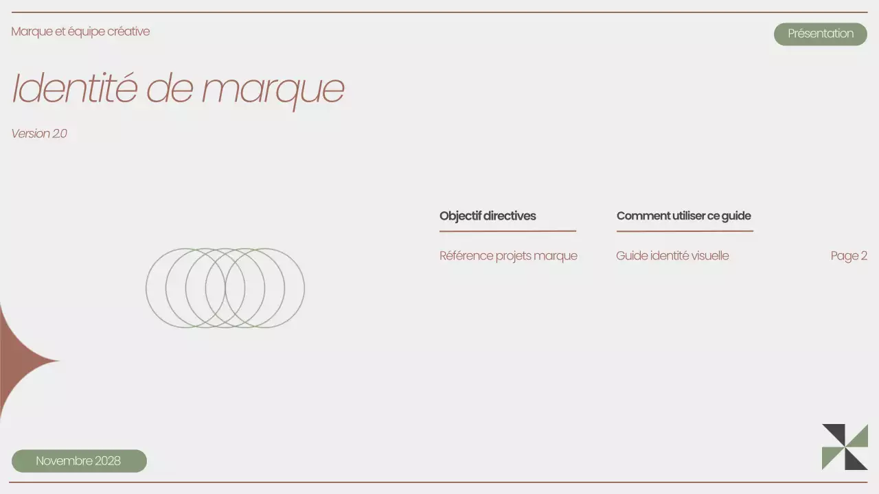 Présentation de la ligne directrice de la marque moderne grise