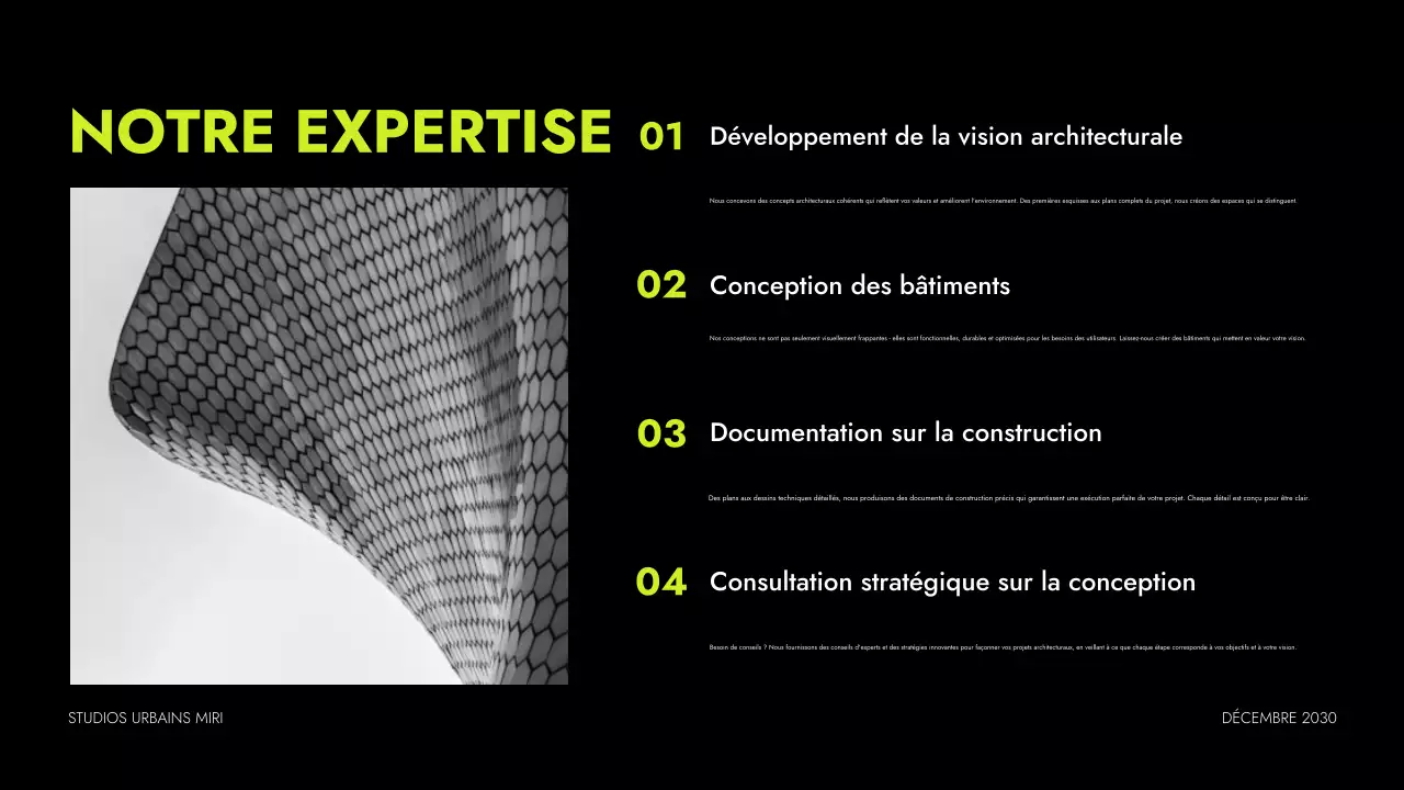 portefeuille d'architecture moderne en néon