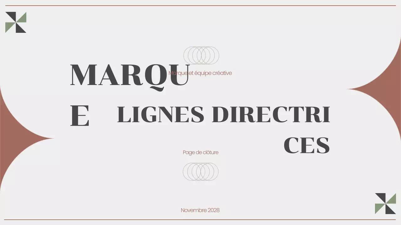 Présentation de la ligne directrice de la marque moderne grise