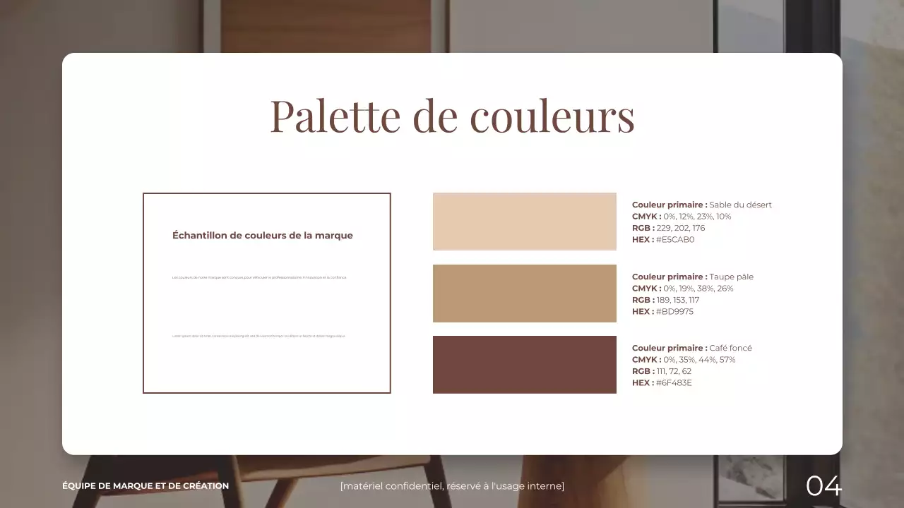 brown and beige elegant modern home and living brand guideline presentation