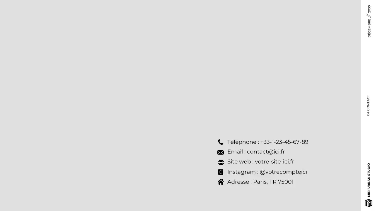 Présentation d'un portfolio d'architecture moderne, gris et minimaliste