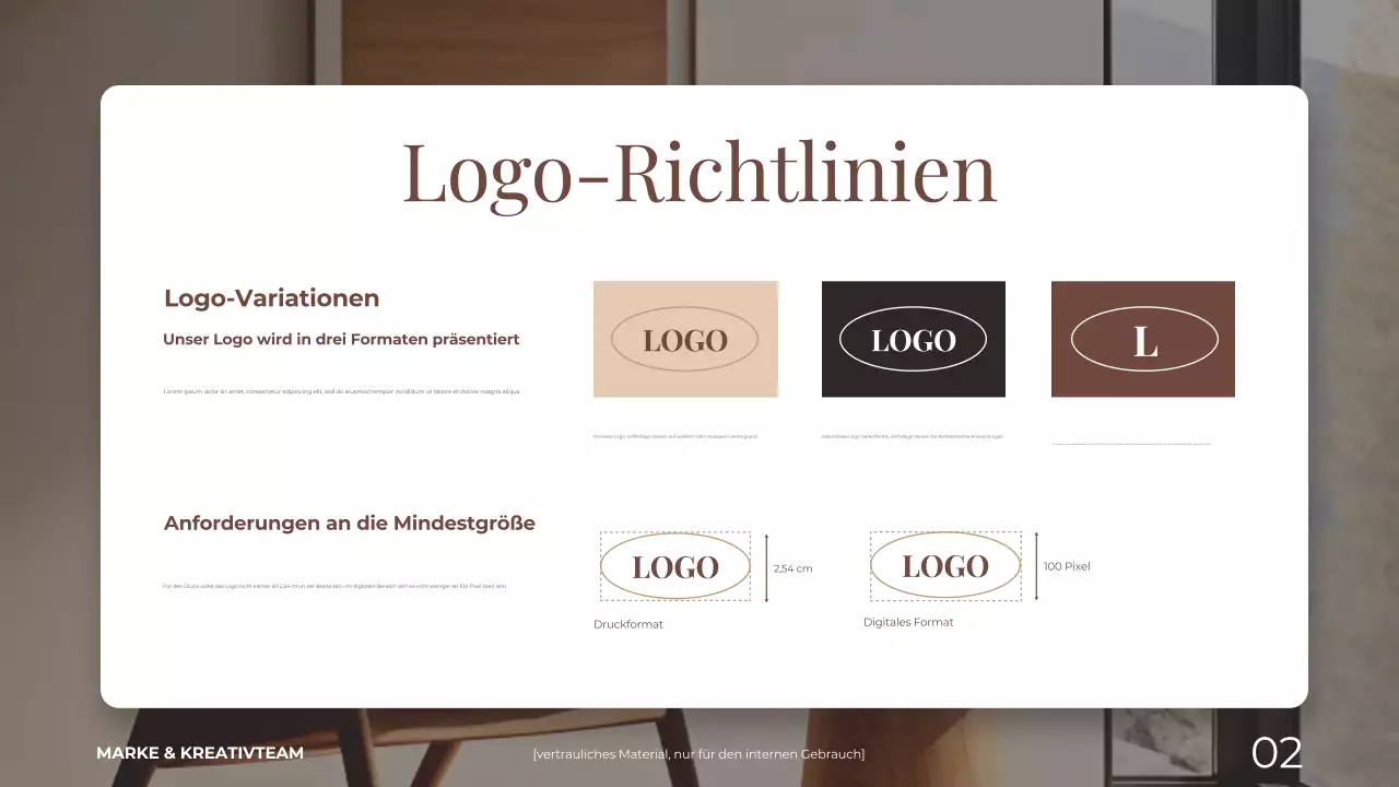 braun und beige elegant modernes wohnen und leben markenleitfaden präsentation