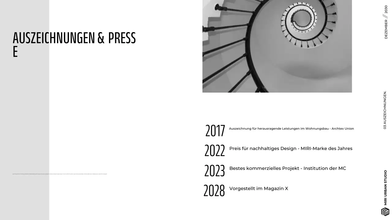 Modernes graues minimalistisches Architektur-Portfolio Präsentation