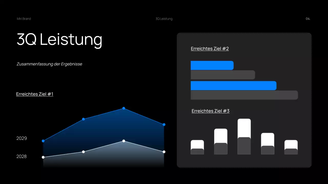 Dark Bold Vierteljährlicher Geschäftsbericht