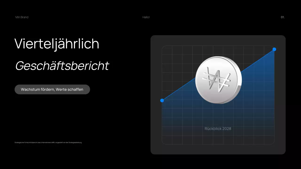 Dark Bold Vierteljährlicher Geschäftsbericht