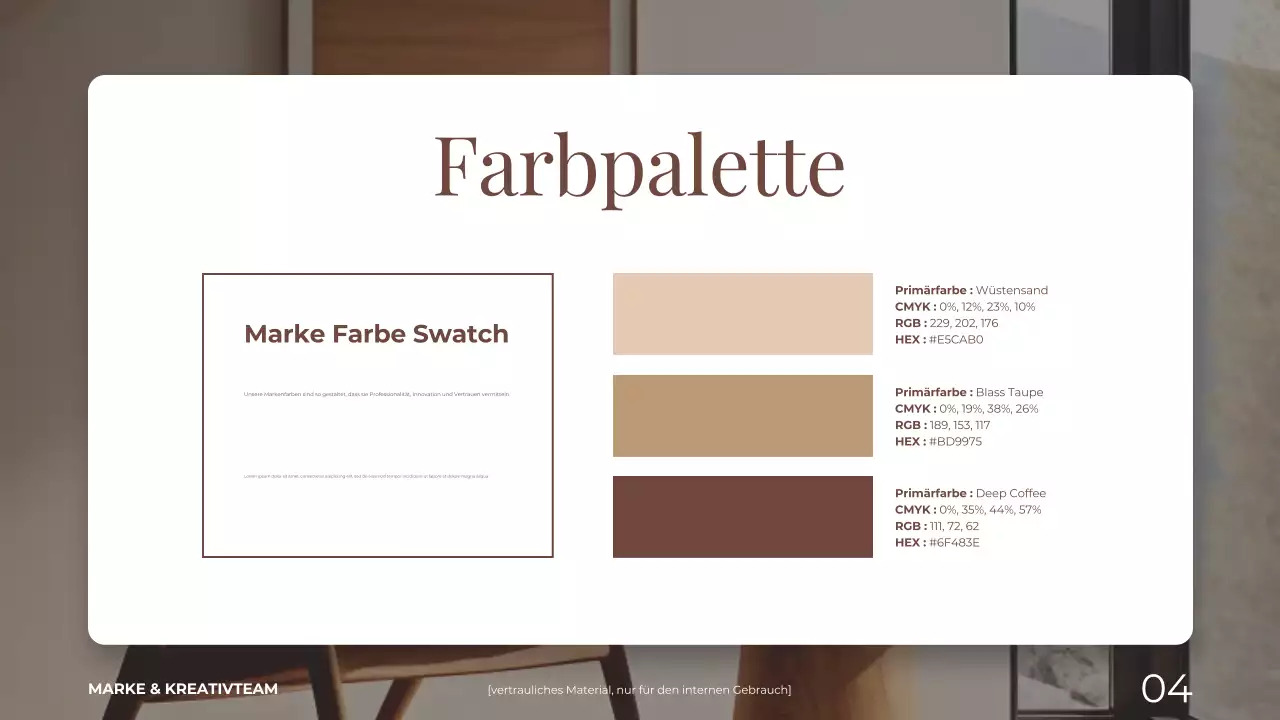 braun und beige elegant modernes wohnen und leben markenleitfaden präsentation