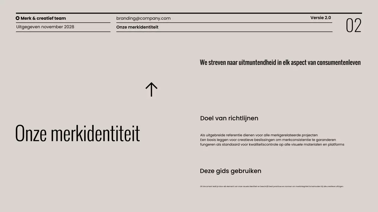 Presentatie minimalistische merkrichtlijnen