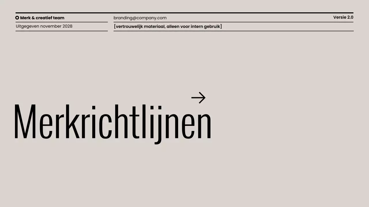 Presentatie minimalistische merkrichtlijnen