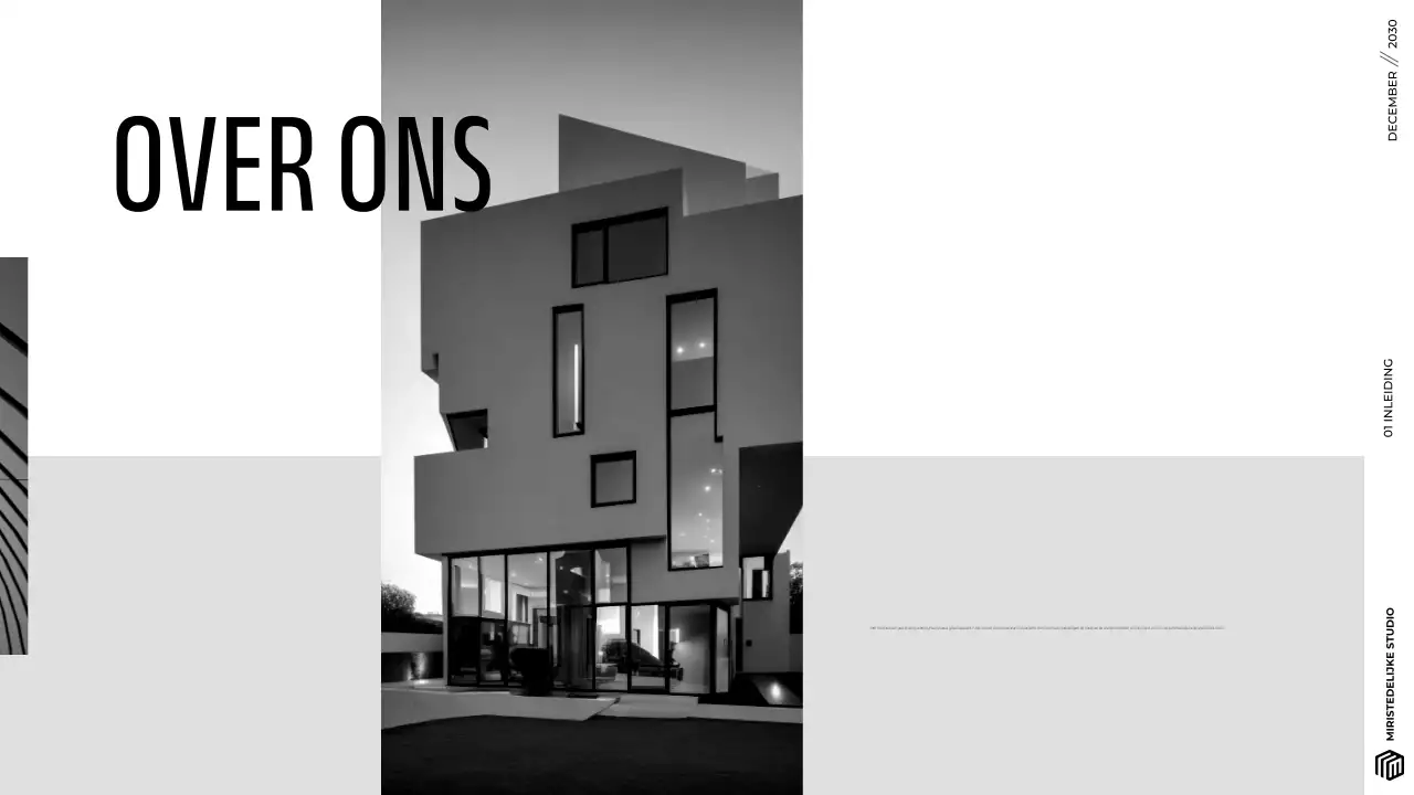 Moderne Grijze Minimalistische Architectuur Portfolio Presentatie