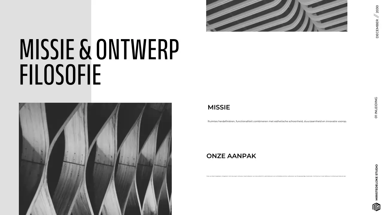 Moderne Grijze Minimalistische Architectuur Portfolio Presentatie