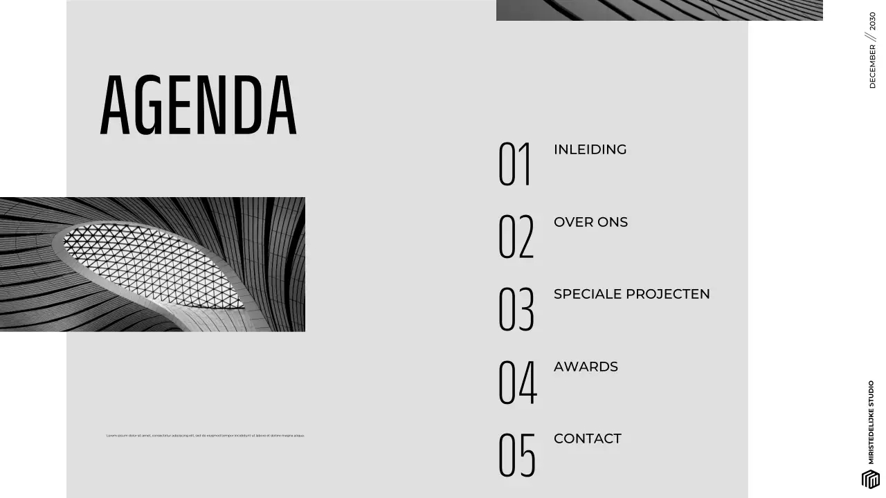 Moderne Grijze Minimalistische Architectuur Portfolio Presentatie