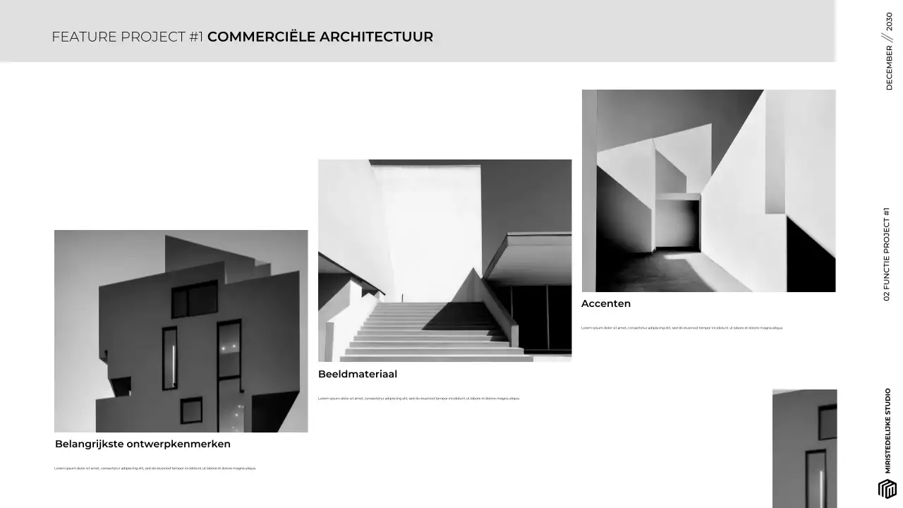 Moderne Grijze Minimalistische Architectuur Portfolio Presentatie