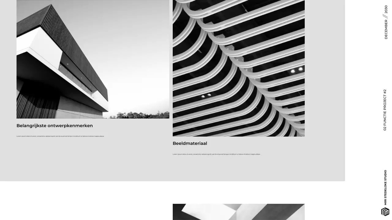 Moderne Grijze Minimalistische Architectuur Portfolio Presentatie