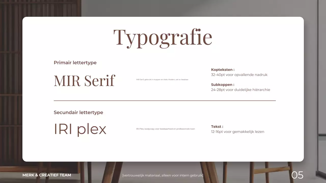 bruin en beige elegant modern huis en wonen merkrichtlijn presentatie