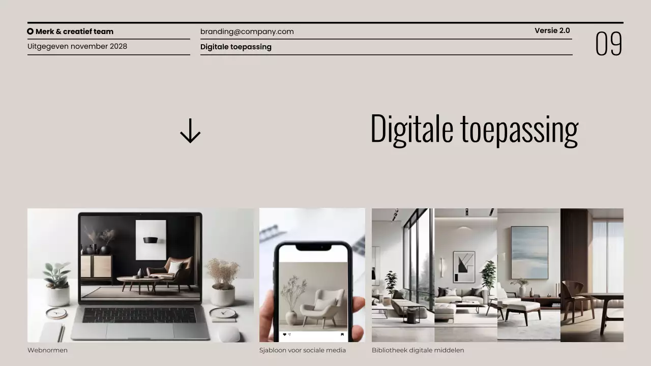 Presentatie minimalistische merkrichtlijnen