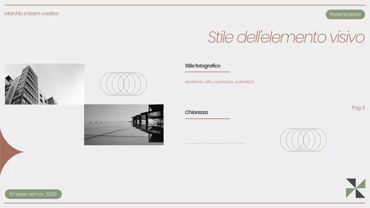 Presentazione delle linee guida del marchio moderno grigio