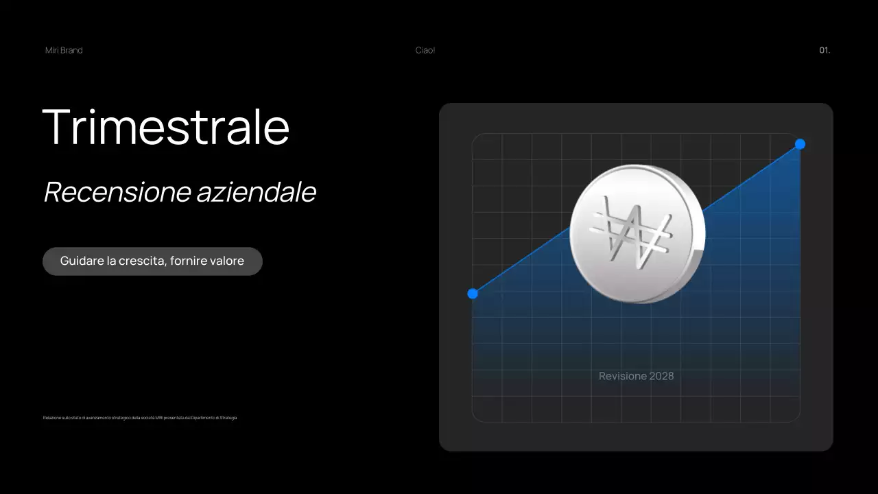 Rassegna trimestrale d'affari Dark Bold