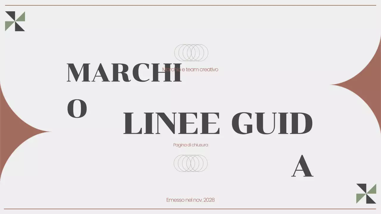 Presentazione delle linee guida del marchio moderno grigio