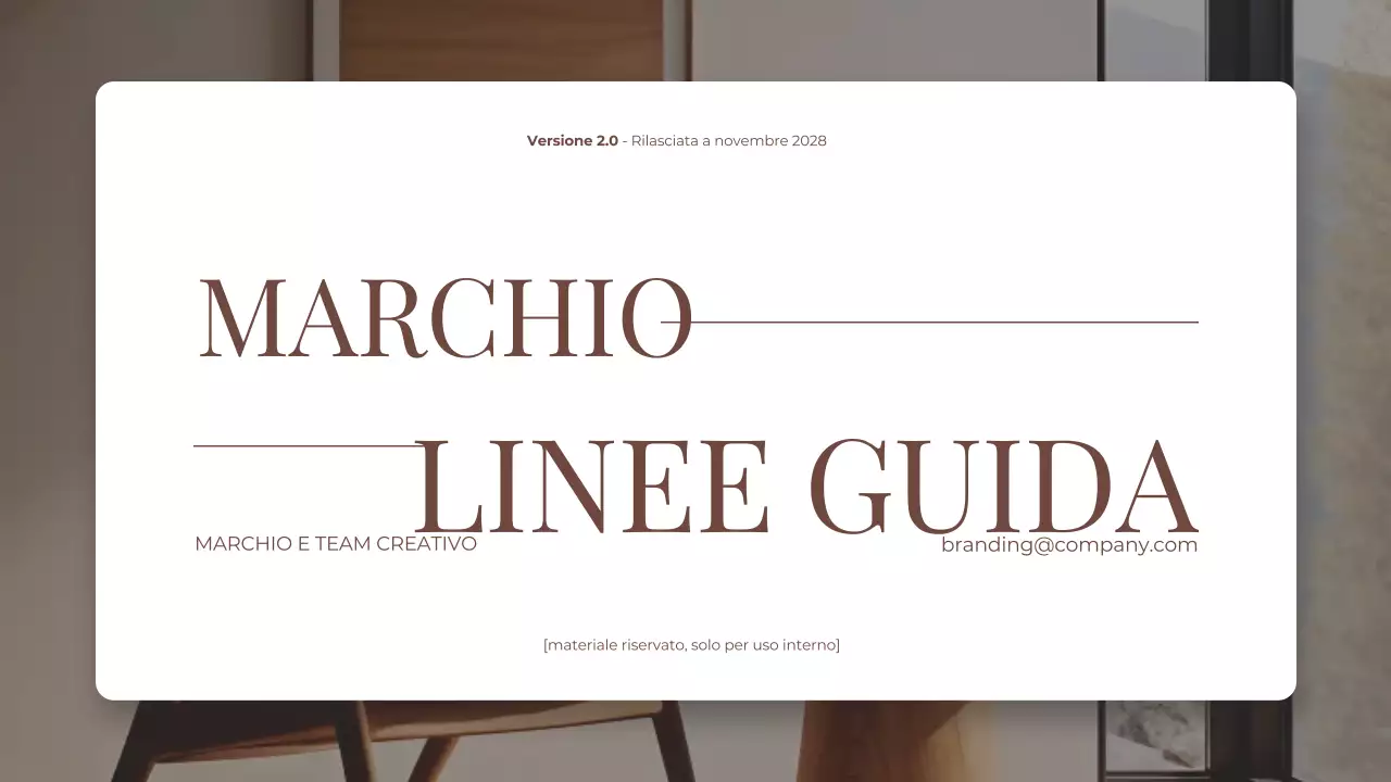 marrone e beige elegante casa moderna e living presentazione delle linee guida del marchio