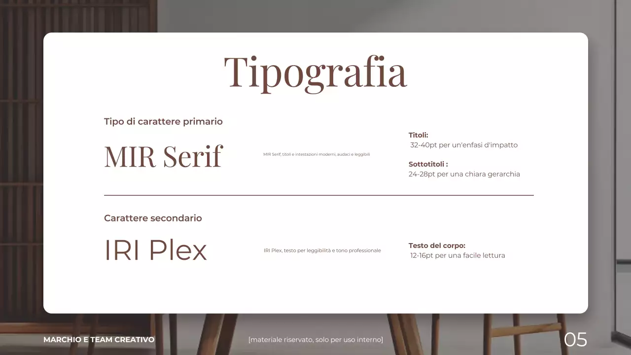 marrone e beige elegante casa moderna e living presentazione delle linee guida del marchio