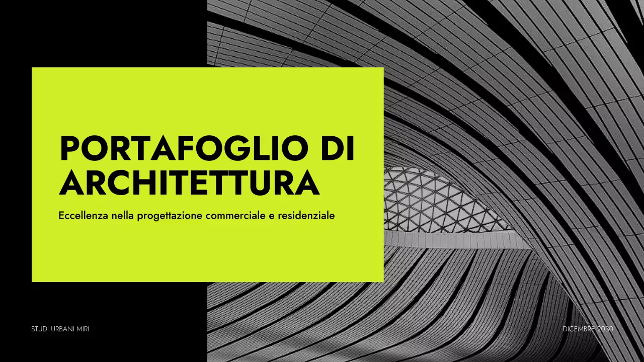 portfolio di architettura moderna al neon