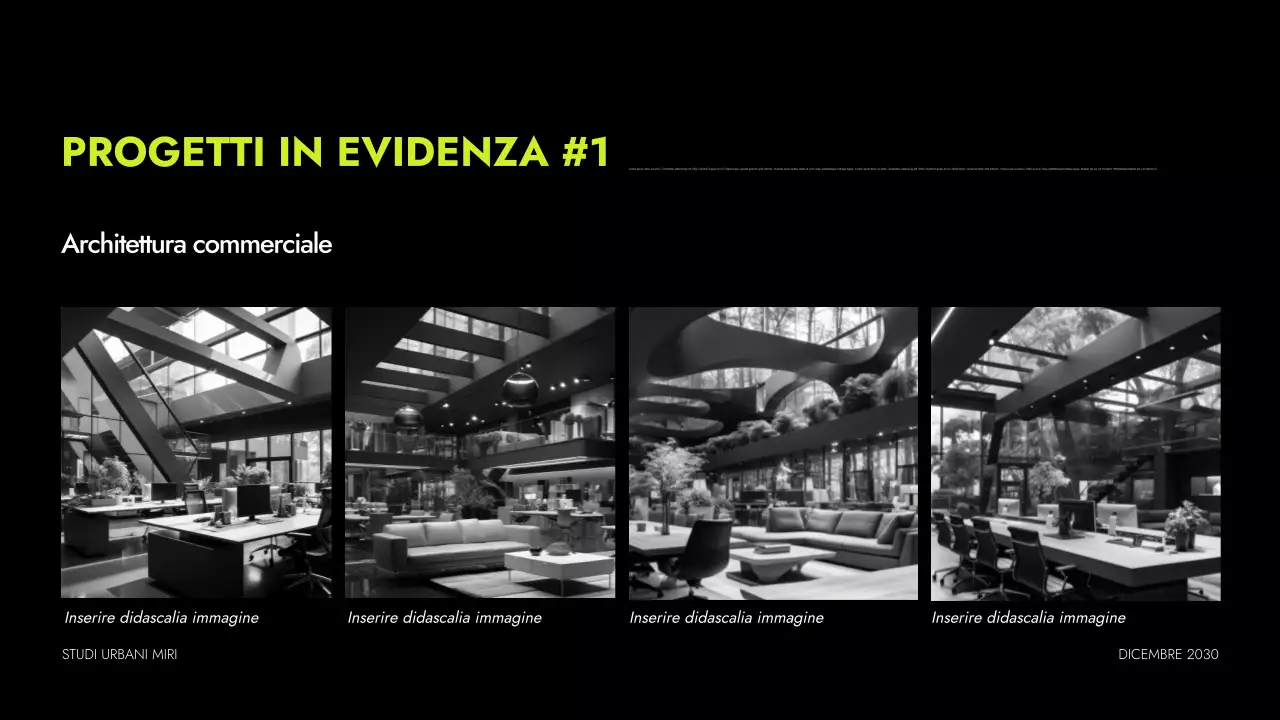 portfolio di architettura moderna al neon