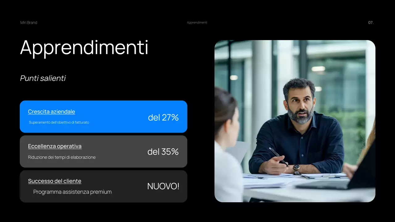 Rassegna trimestrale d'affari Dark Bold