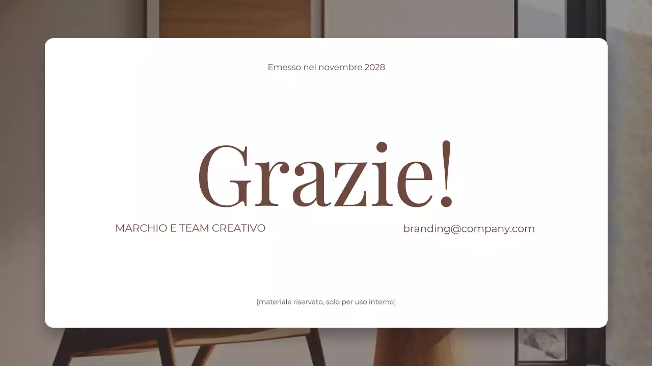 marrone e beige elegante casa moderna e living presentazione delle linee guida del marchio