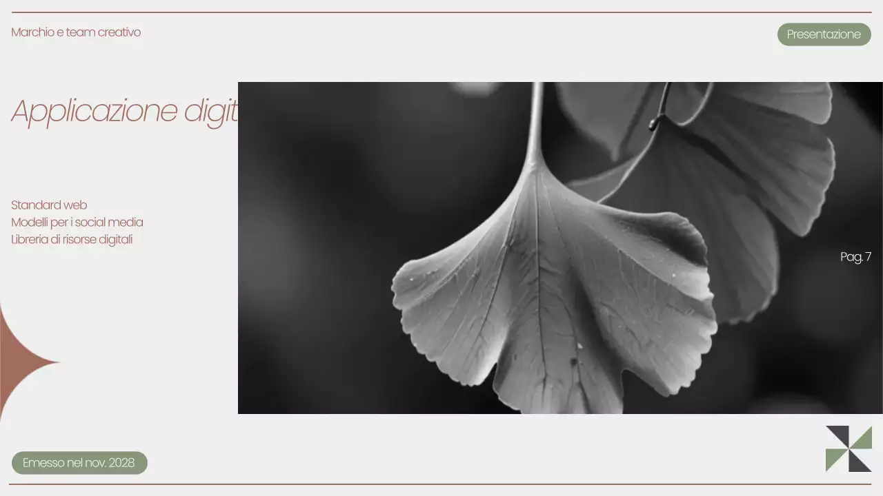 Presentazione delle linee guida del marchio moderno grigio