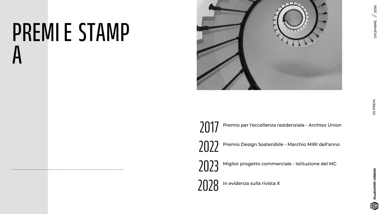 Presentazione del portafoglio di architettura moderna, grigia e minimalista
