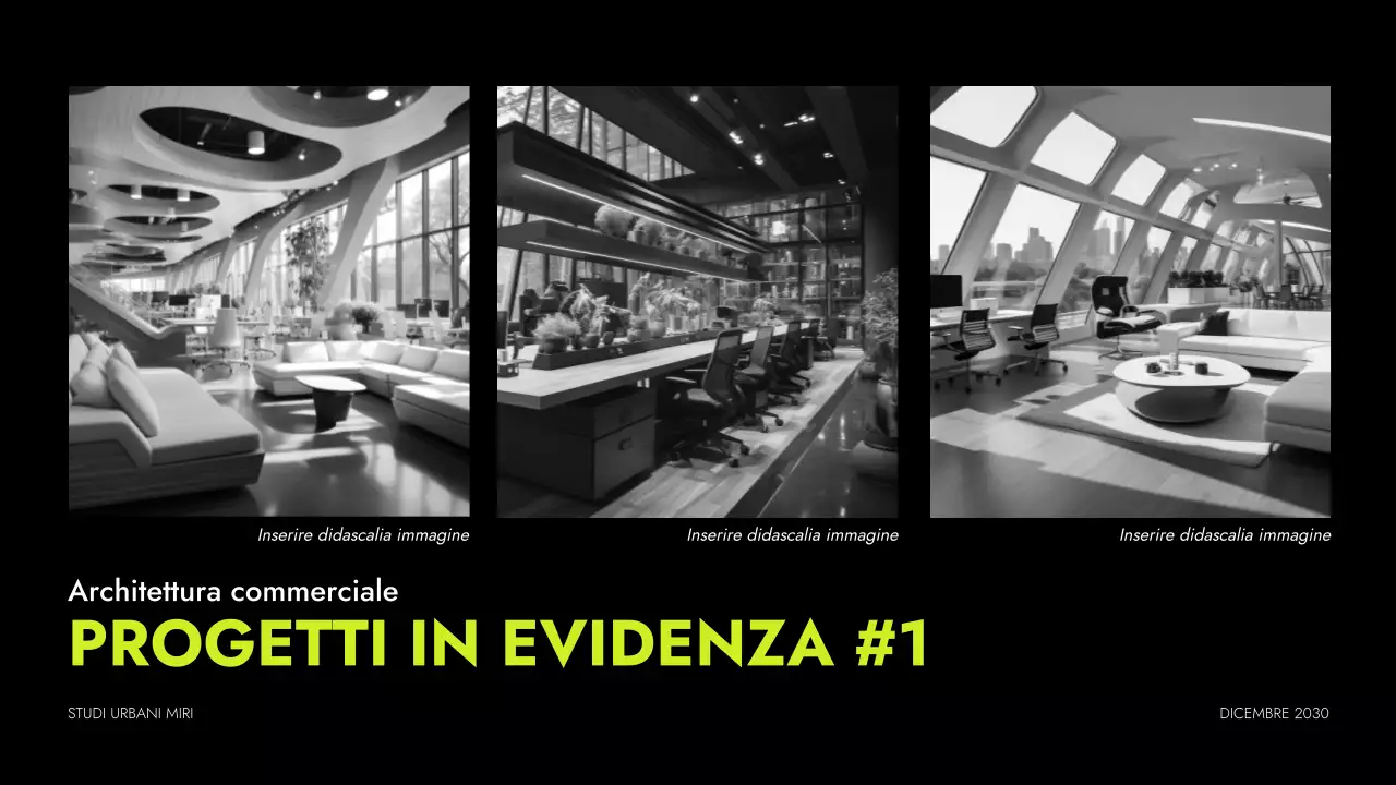 portfolio di architettura moderna al neon