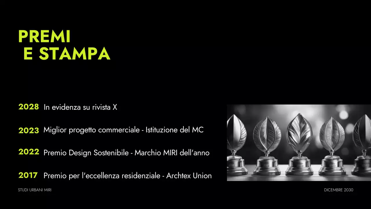 portfolio di architettura moderna al neon