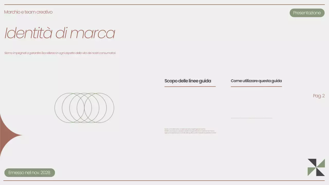 Presentazione delle linee guida del marchio moderno grigio