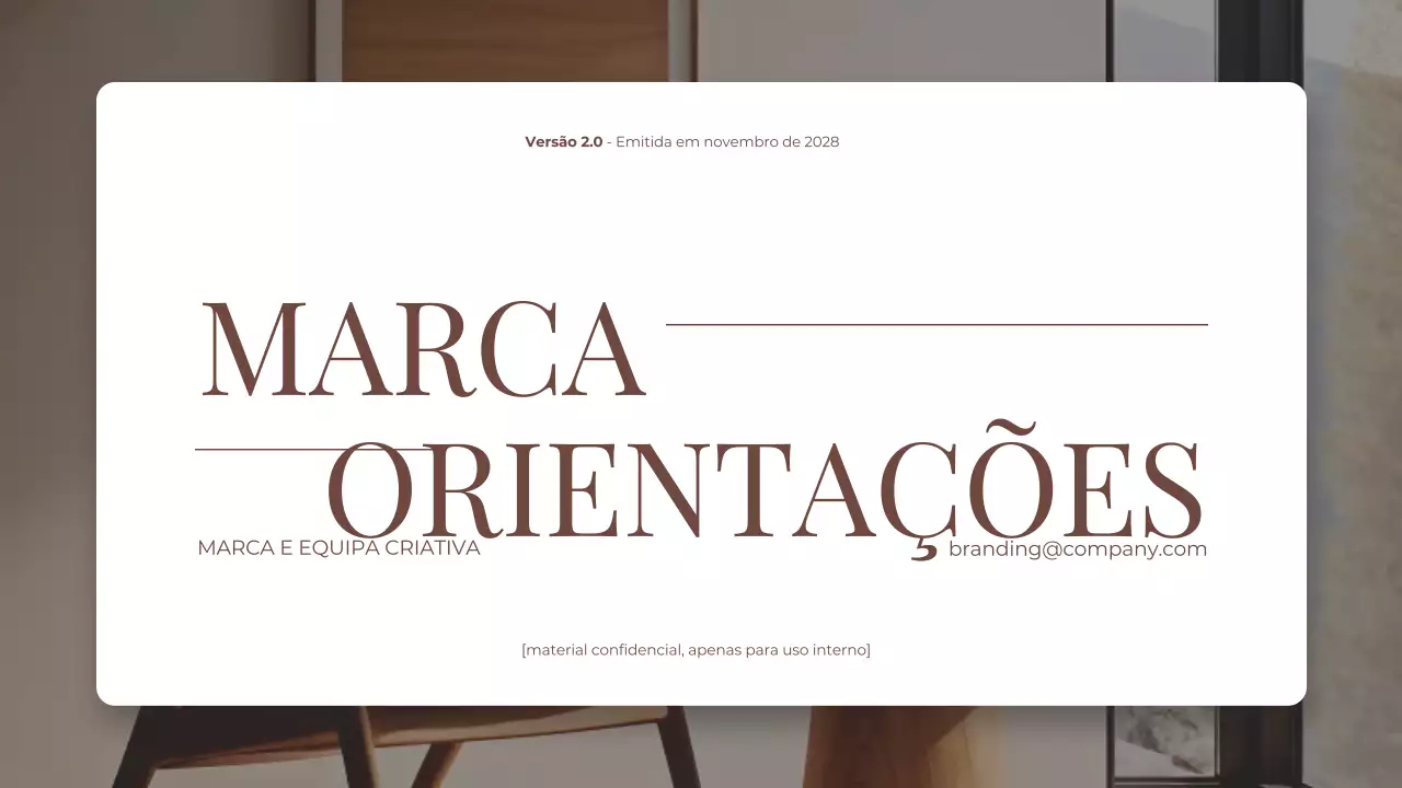 castanho e bege elegante casa e vida moderna apresentação das diretrizes da marca