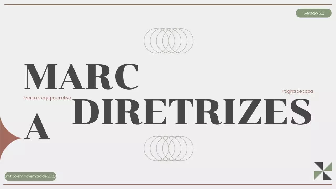 Apresentação das diretrizes da marca moderna em cinzento