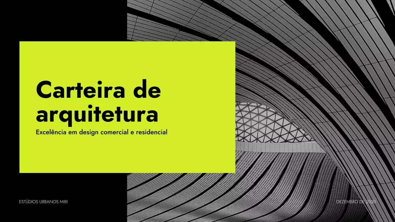 portfólio de arquitetura moderna neon