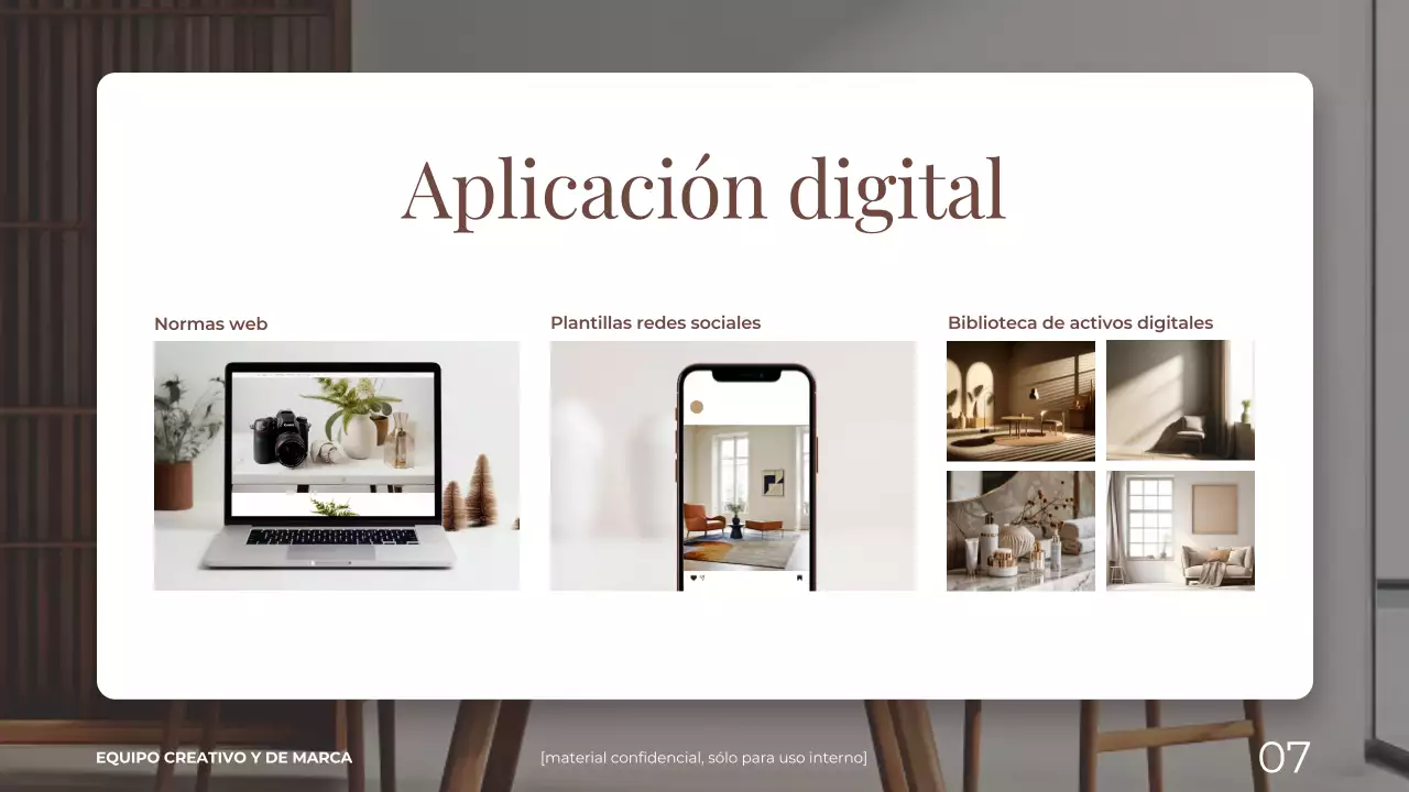 marron y beige elegantes y modernos hogar y vivienda marca directriz presentación